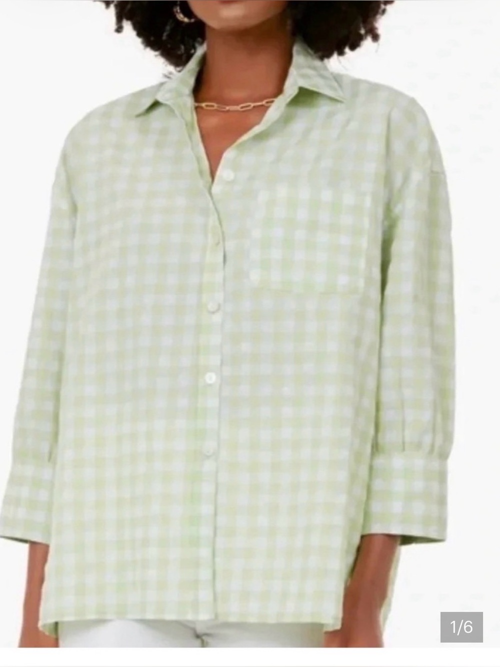 Tuckernuck Classic Green Adair Gingham Button-Up Shirt - Lightweight Shirt XS